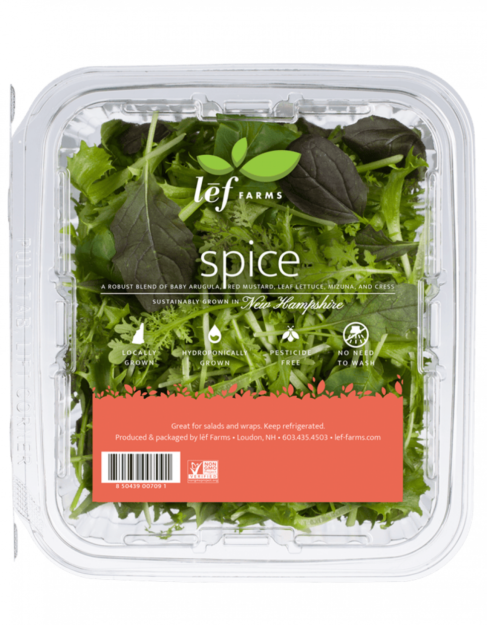 l\u0113f Farms' recalled Spice Packaged Salad Greens