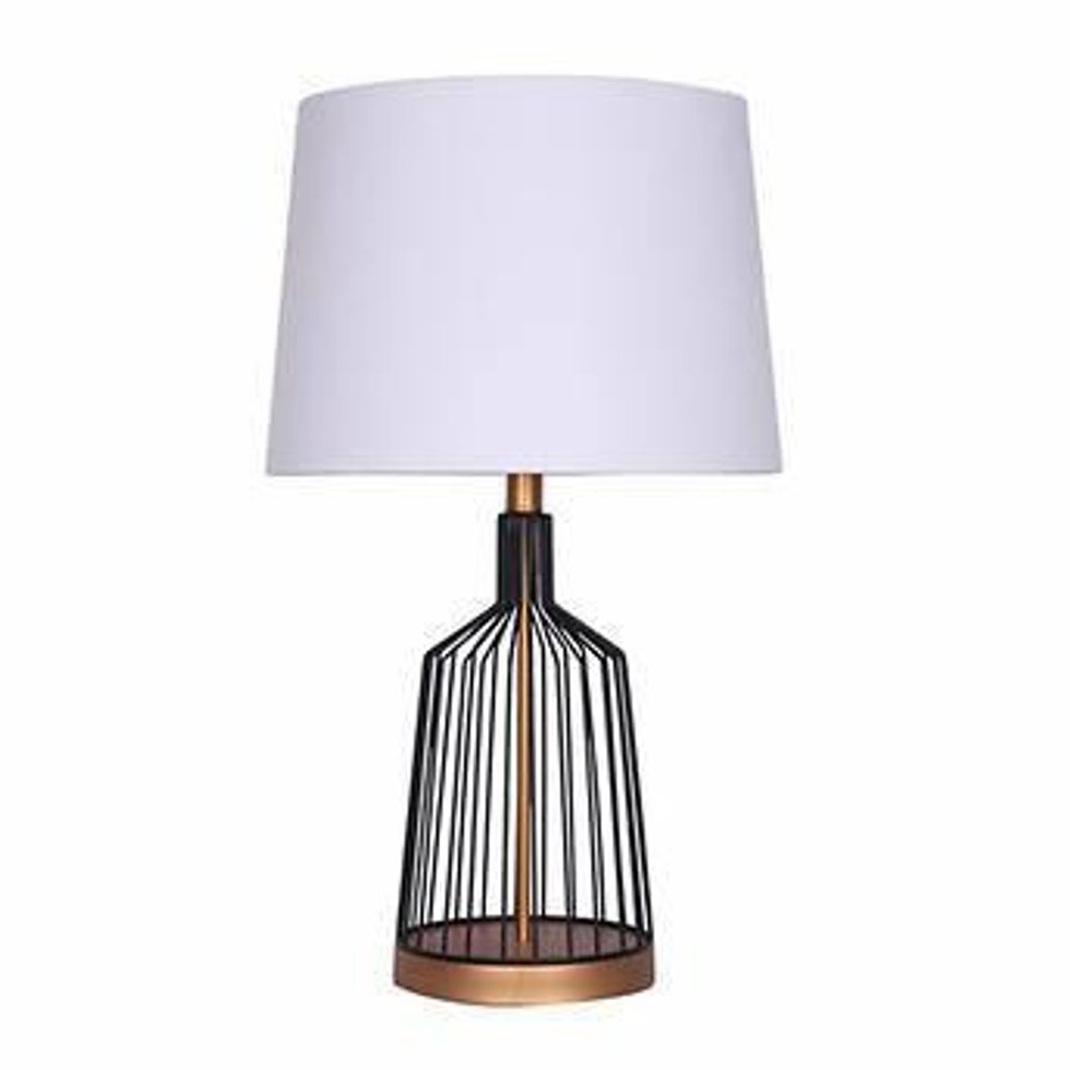 L2 Noah Contemporary Metal Caged Table Lamp.