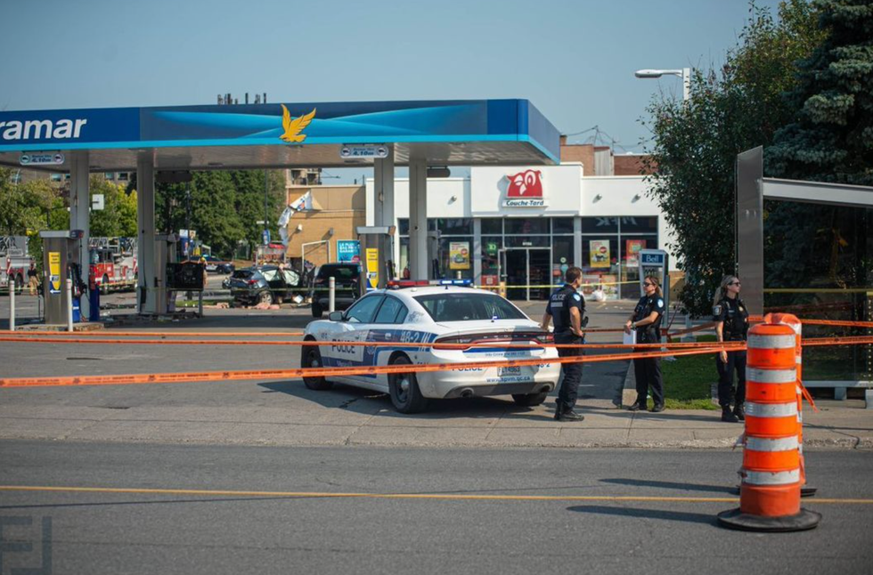 La barrage policier.