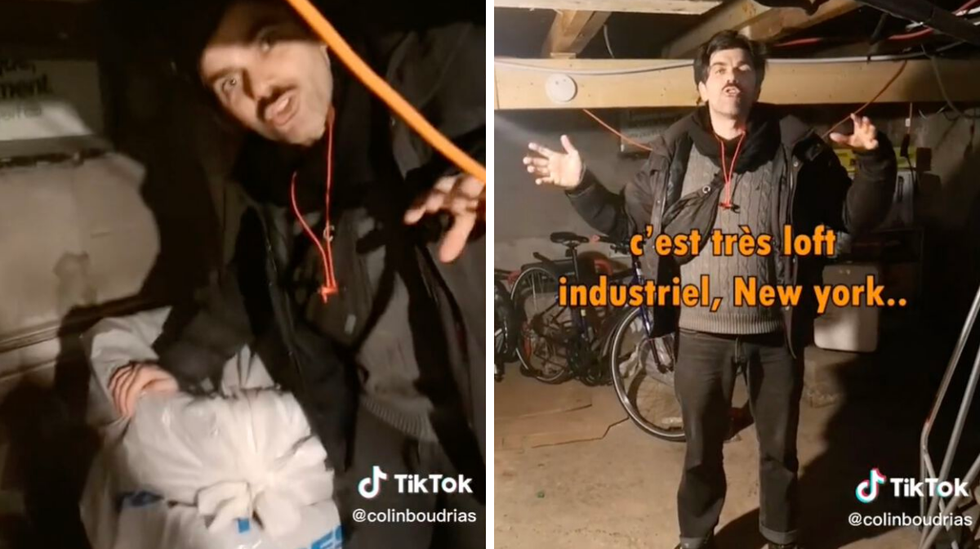 La base de lit. Droite : Colin dans son logement.