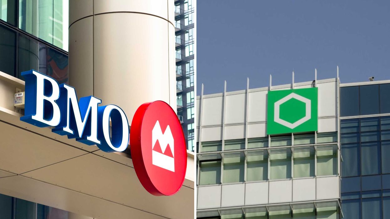 La BMO. Droite : Desjardins.