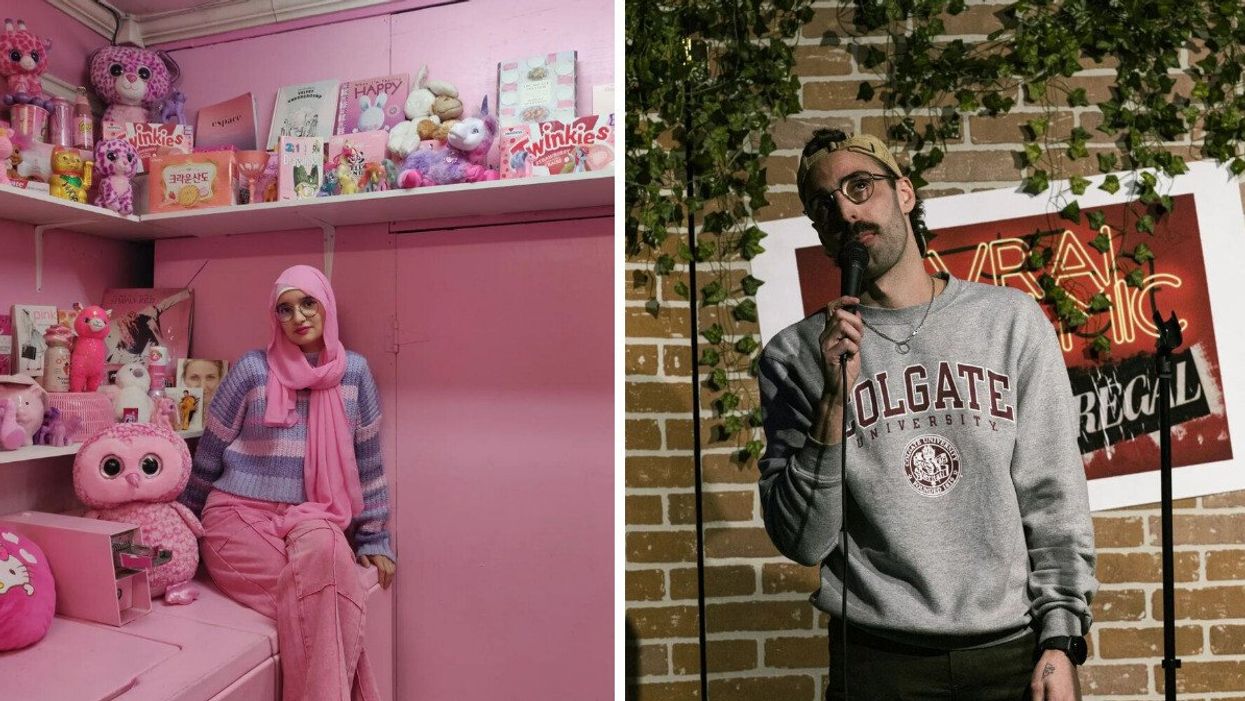 La buanderie Chez Pinkita à Montréal. Droite : Soirée d'humour gratuite à Montréal.