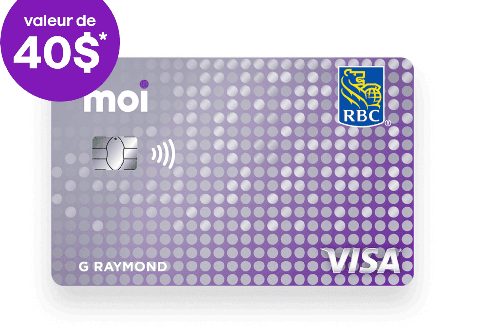 La carte de cr\u00e9dit Moi RBC Visa.