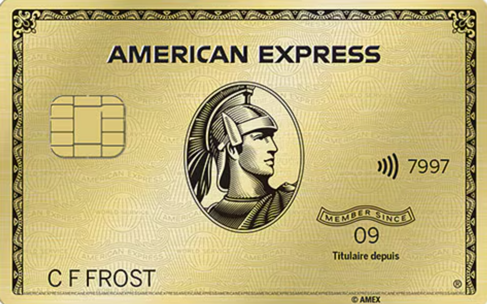 La carte Or avec primes American Express.