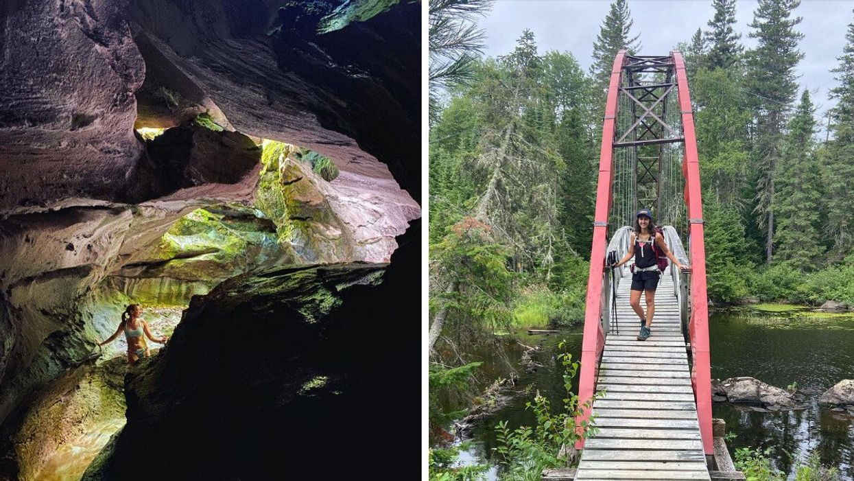 La Caverne Lusk. Droite : Le Parc des Appalaches.