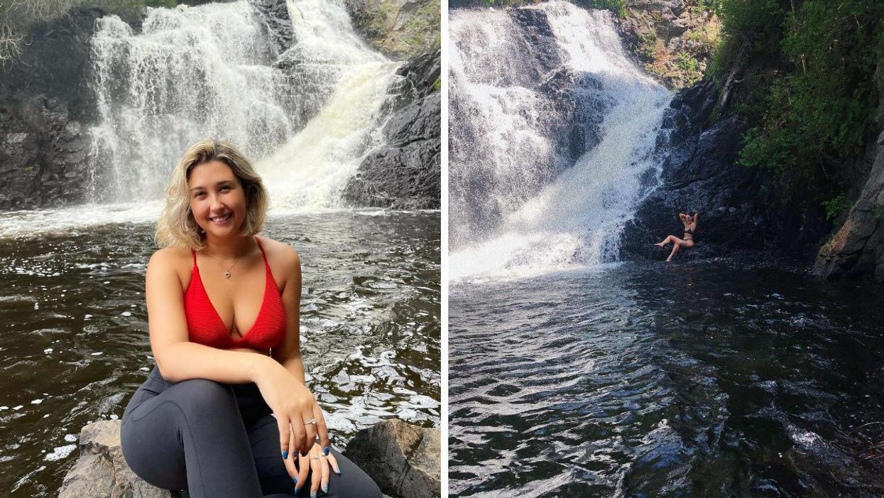 La chute Archambault au Centre de plein air de l'UQAM.