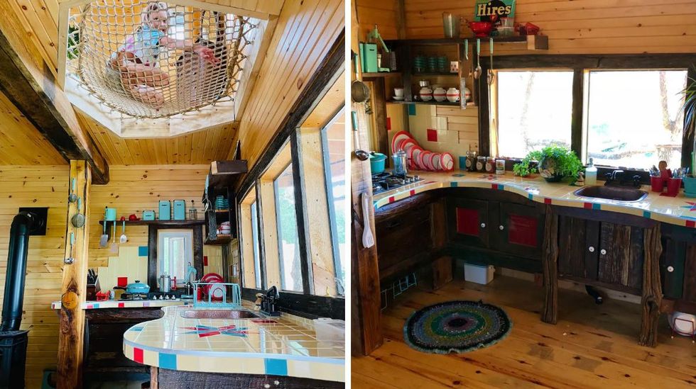 La cuisine toute \u00e9quip\u00e9e.