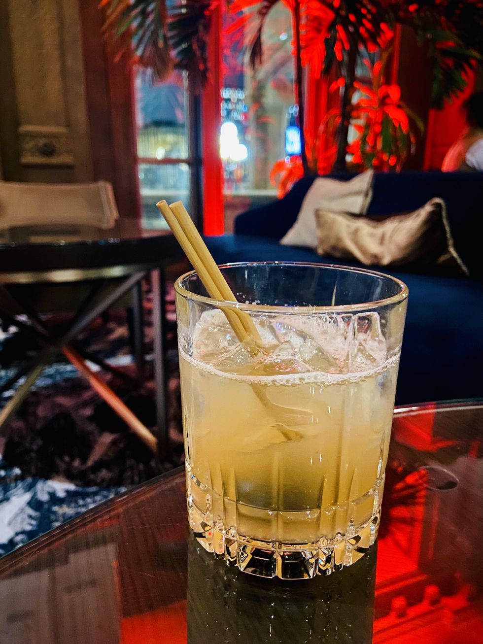 La Dame Fran\u00e7aise cocktail in the Reading Lounge bar.