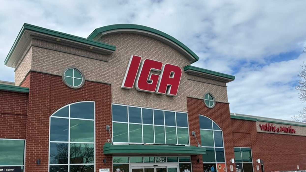 La devanture d'un IGA.