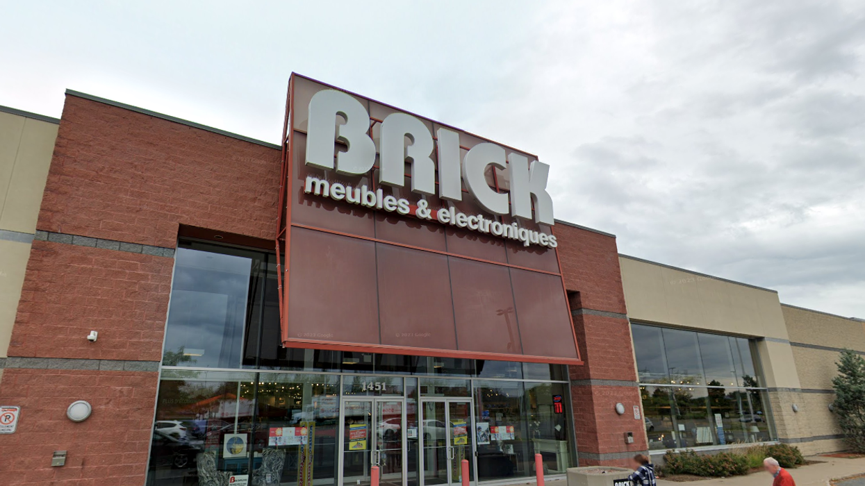 La devanture d'un magasin Brick, sur la Rive-Sud de Montréal.