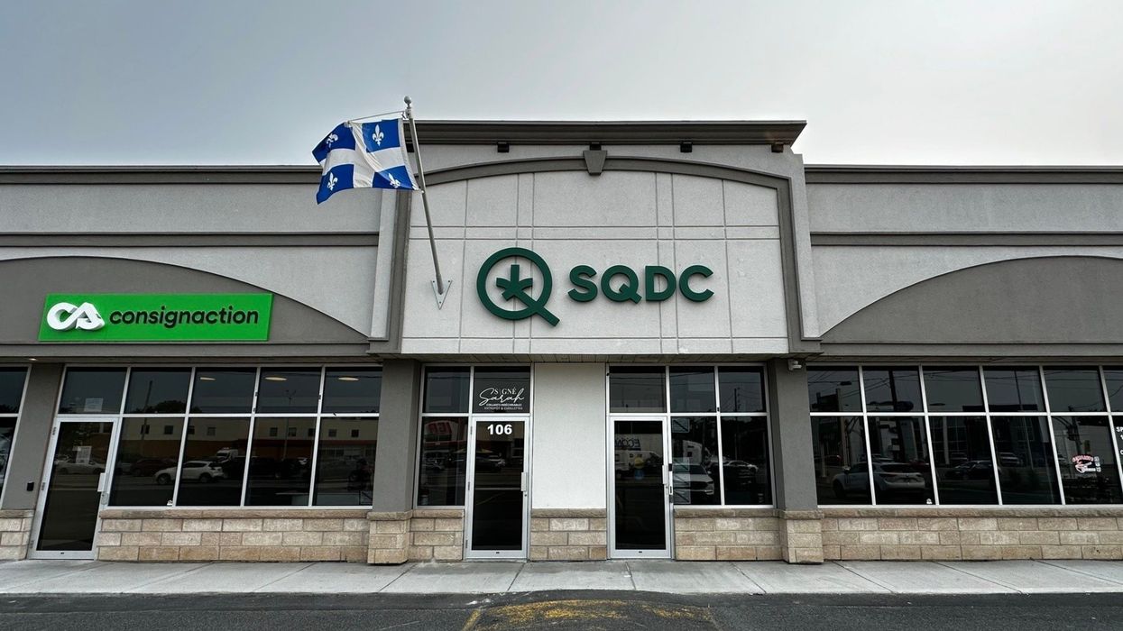 La devanture d'une succursale de la SQDC.