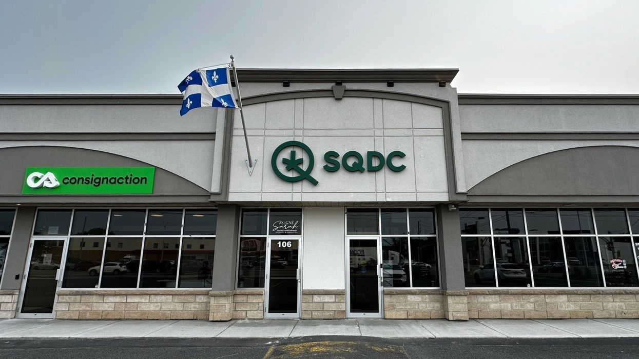 La devanture d'une succursale de la SQDC.