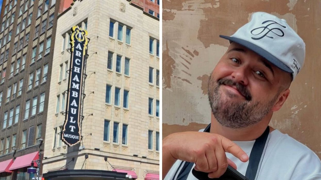 La devanture de la succursale Archambault, près de la station de métro Berri-UQAM. Droite : Le populaire chef Laurent Dagenais.