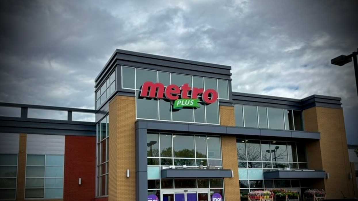 La devanture d’un Metro, à Longueuil.