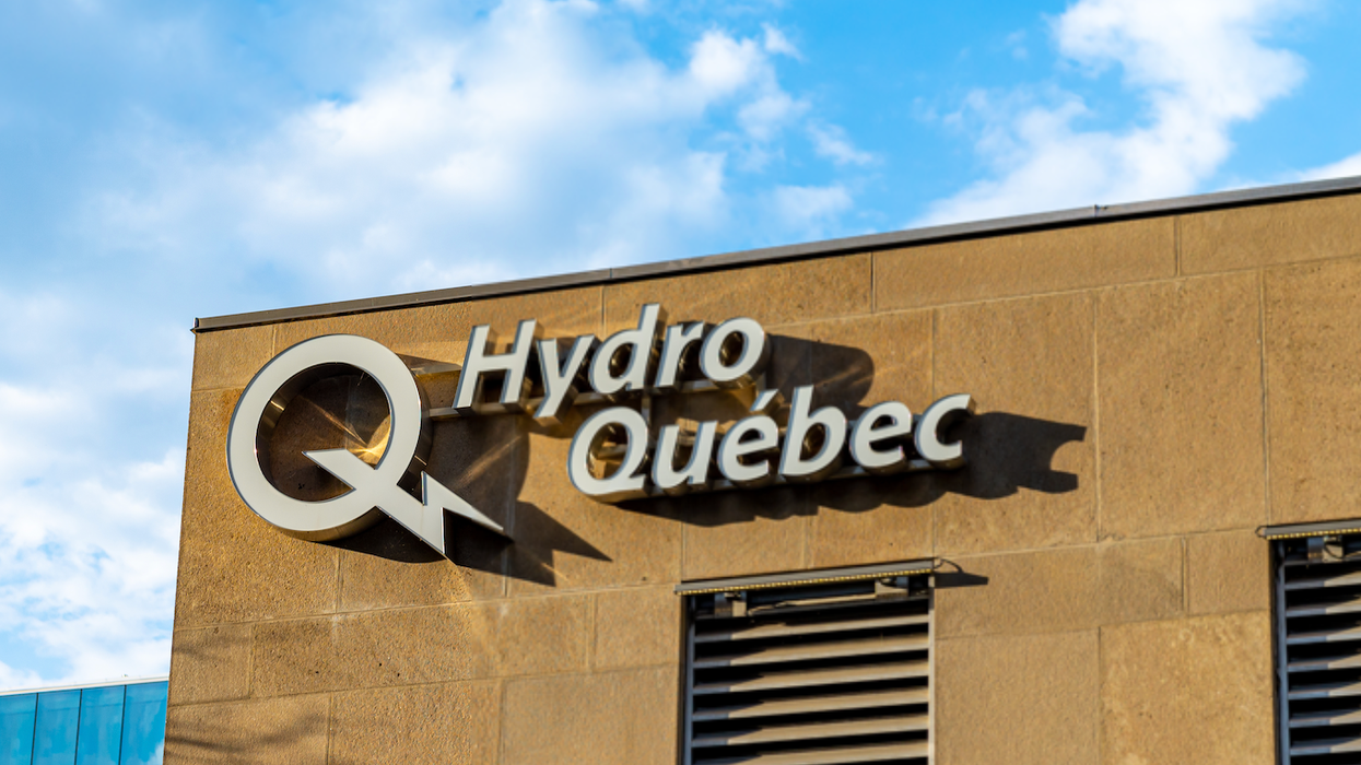 La façace de l'établissement Hydro-Québec de Montréal.