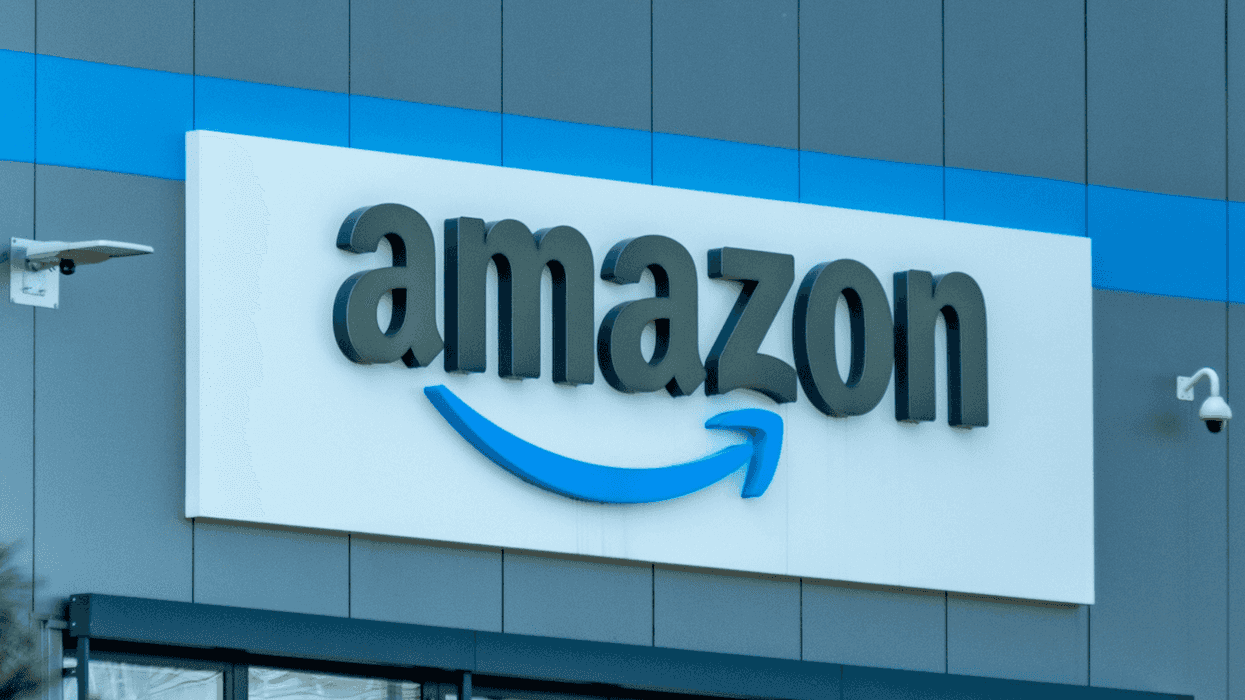 La façade d'un bâtiment Amazon.