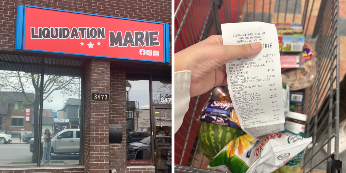 J’ai testé l’épicerie à mini-prix Liquidation Marie à Montréal et voici mon panier à 68 $