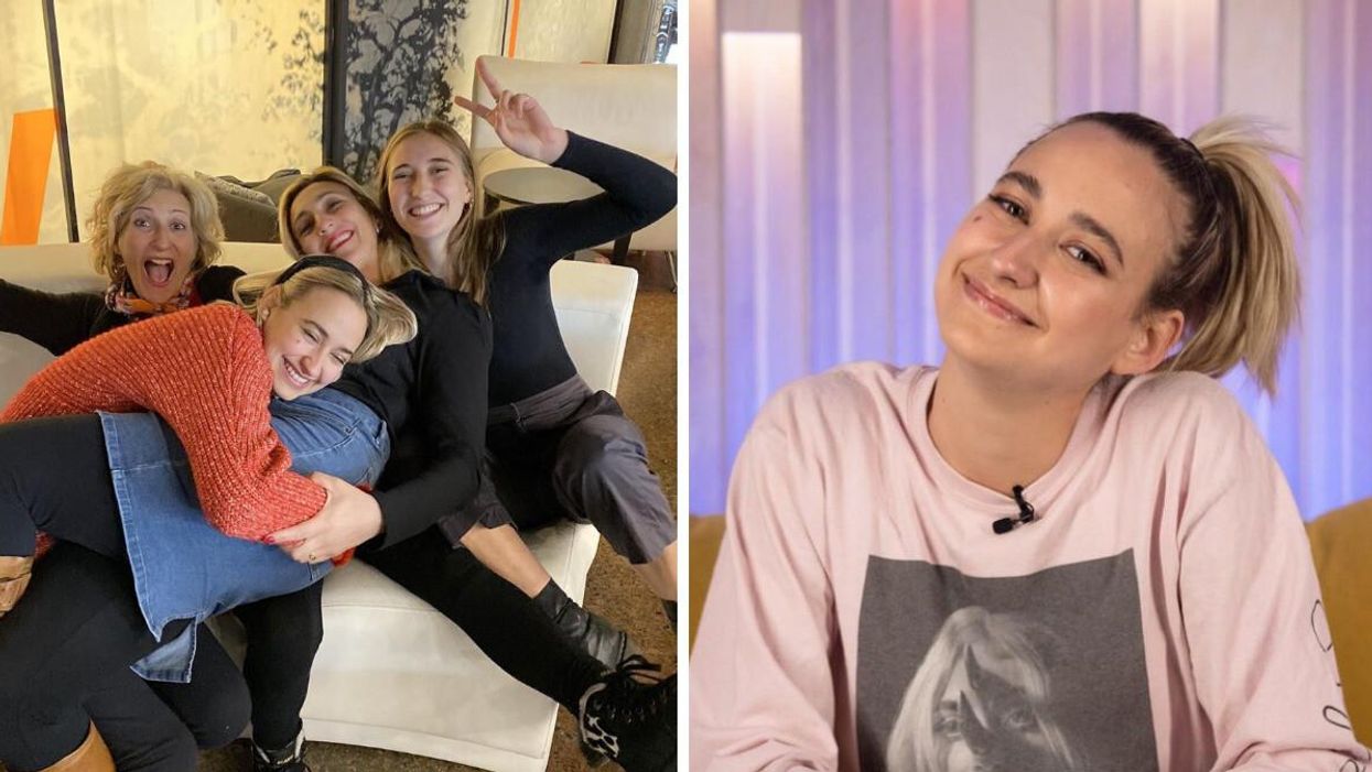 La famille de Natalie Choquette. Droite : Éléonore Lagacé.