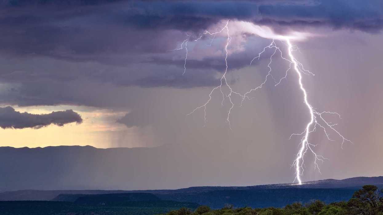 La foudre durant un orage.