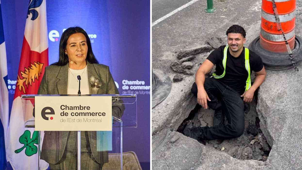 La mairesse de Montréal, Soraya Martinez Ferrada. Droite : Saâd Tekiout.