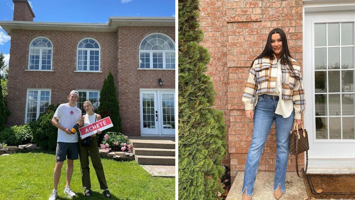 La nouvelle maison de Samuel Montembeault et Daryanne Ayotte. Droite : Priscilla Ventura.