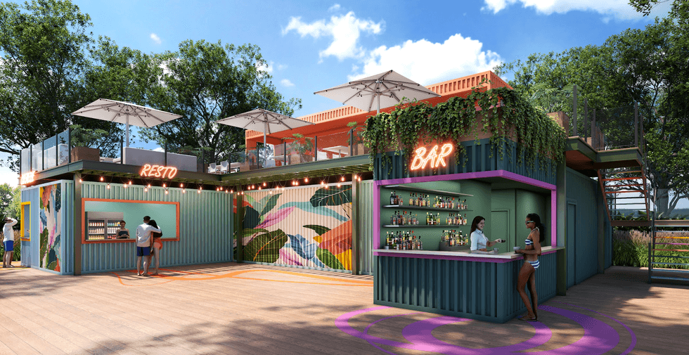 La nouvelle zone de restauration au Super Aqua Club.