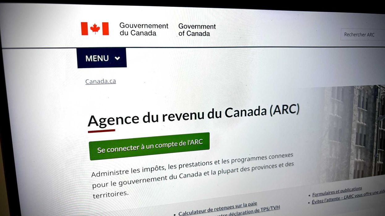 La page Web de l'ARC.