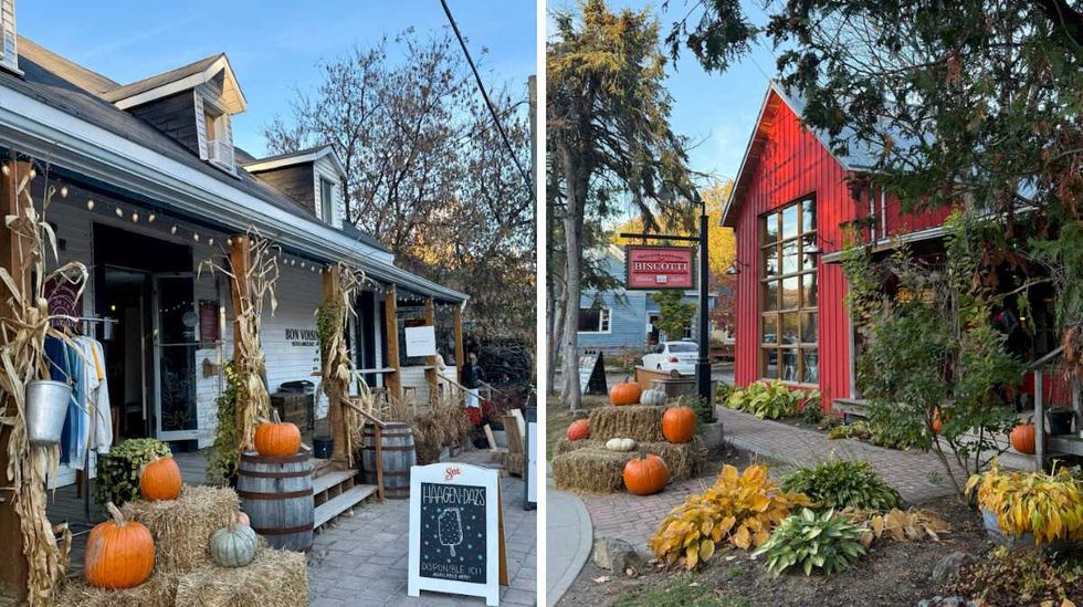 La petite Grocerie \u00e0 Old Chelsea. Droite : Le Biscotti & Cie \u00e0 Old Chelsea.