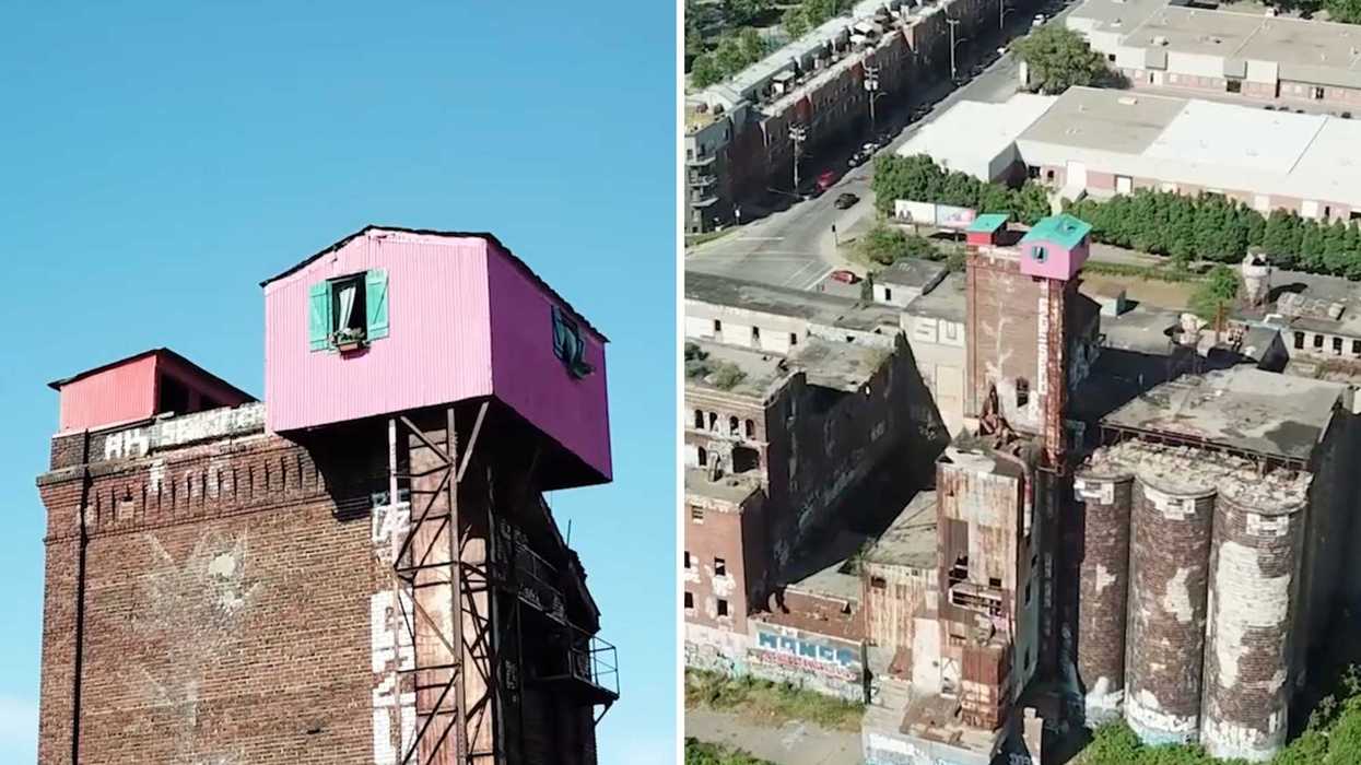 La petite maison rose. Droite : la petite maison rose.