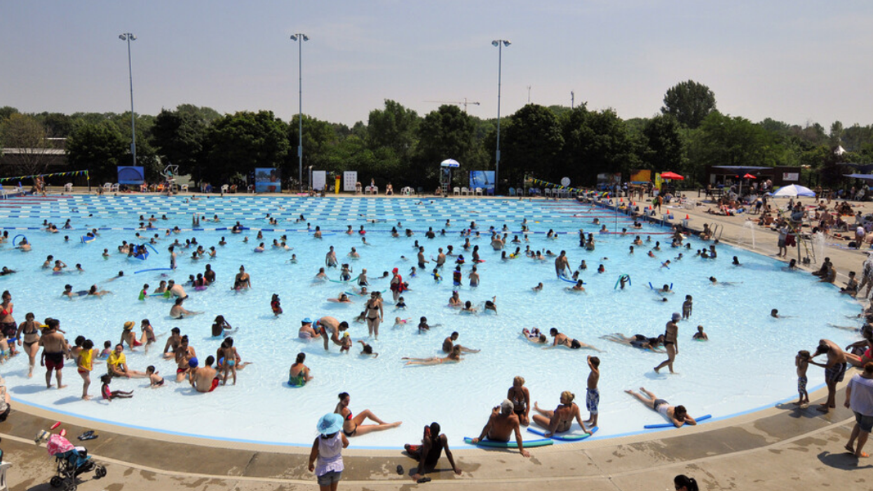 La piscine du parc Jean-Drapeau à Montréal.