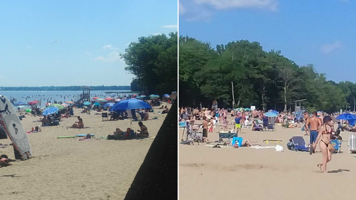 La plage d'Oka était pleine à craquer pour la Fête du Canada malgré les restrictions (PHOTOS)