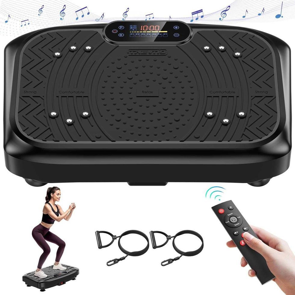 La plaque vibrante Taevno et ses accessoires sur Amazon.