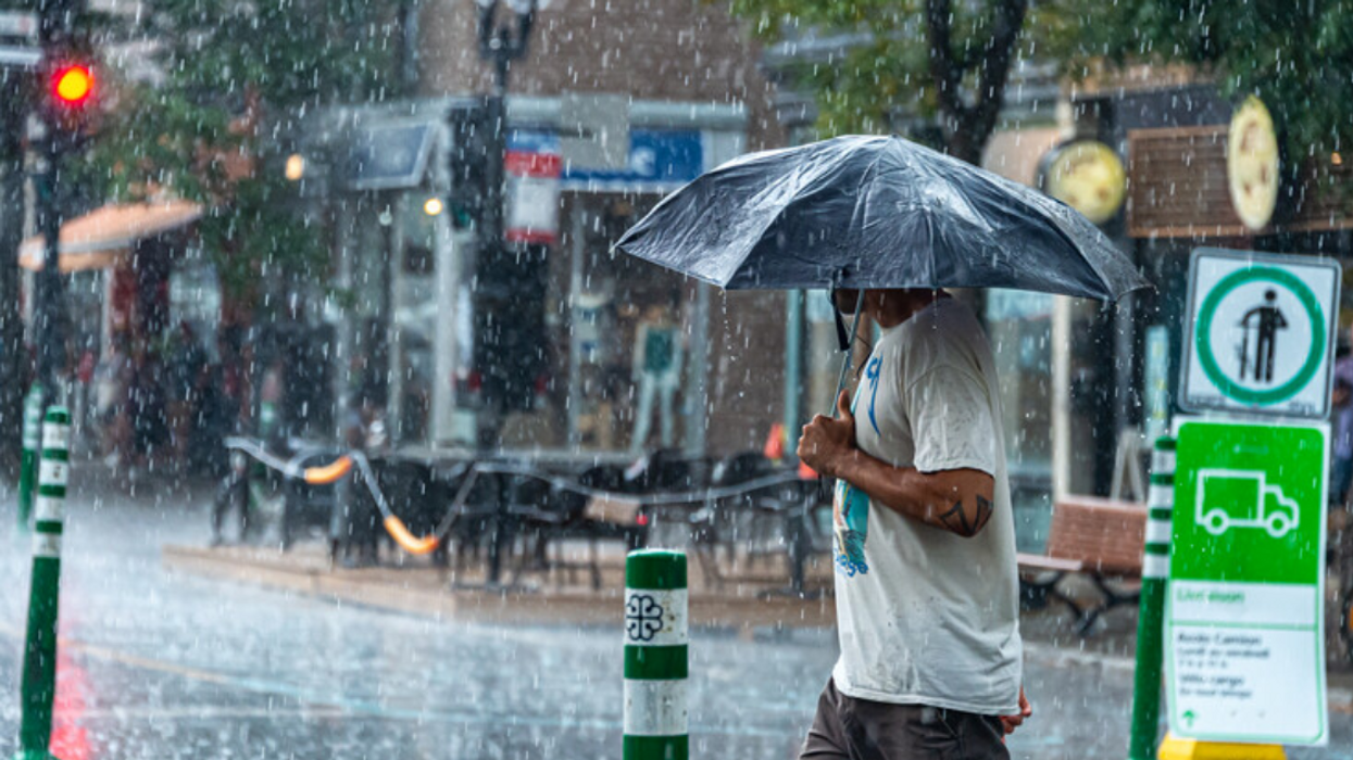 La pluie à Montréal.