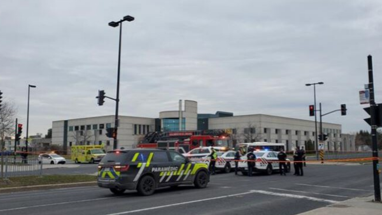 La police de Longueuil sur la scène de crime.