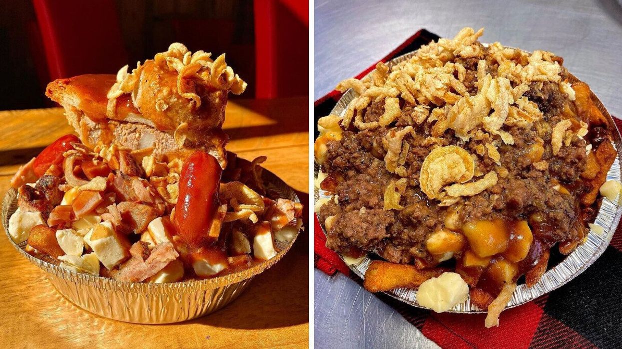 La Poutine-Des-Sucres. Droite : La Poutine-Boeuf-Wagyu.