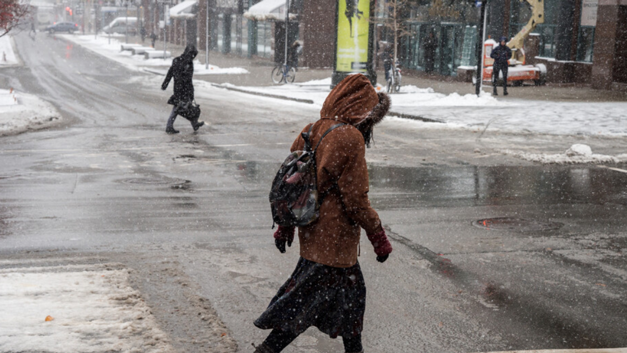 La première neige au Québec.