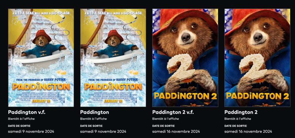La programmation des Films en famille des cin\u00e9mas Cineplex.