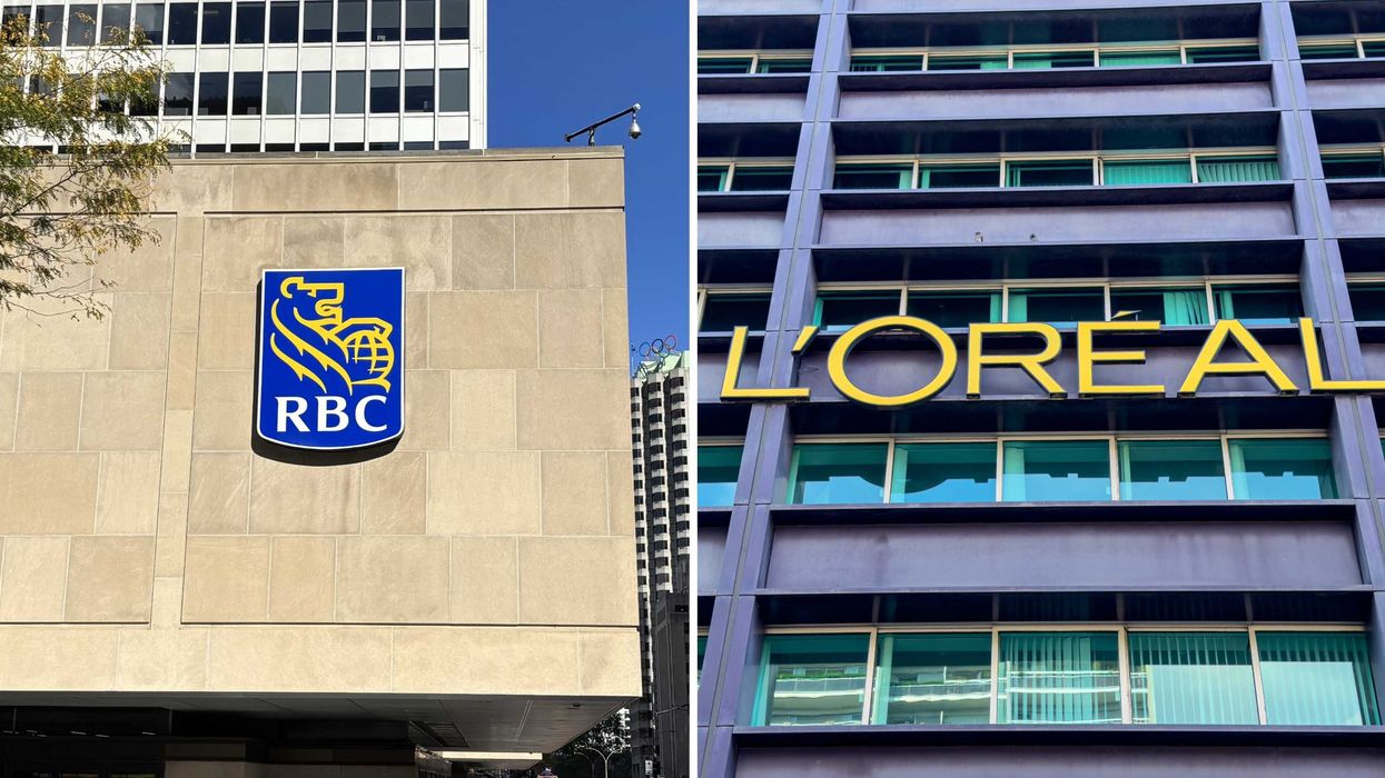 La RBC. Droite : L'Oréal.