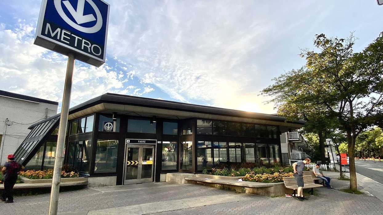 La station de métro Fabre à Montréal.