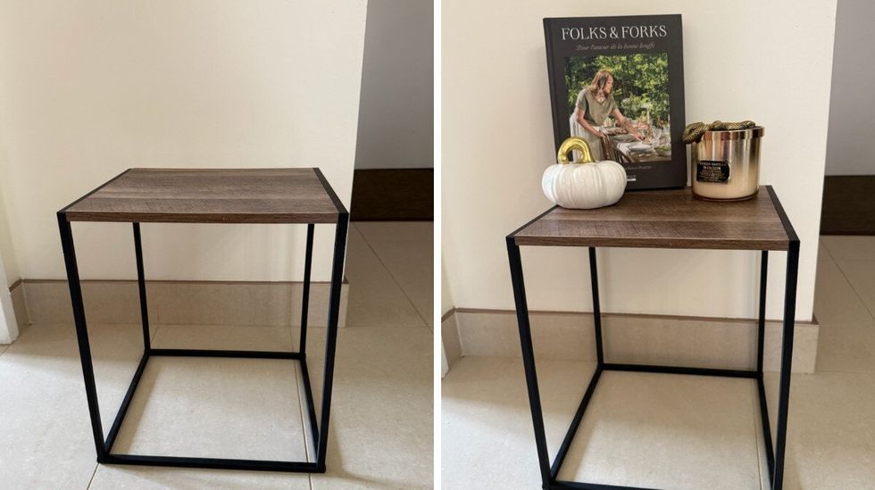 La table d'appoint vendue au Dollarama. 