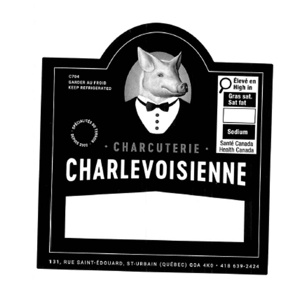 label of recalled Charcuterie Charlevoisienne products