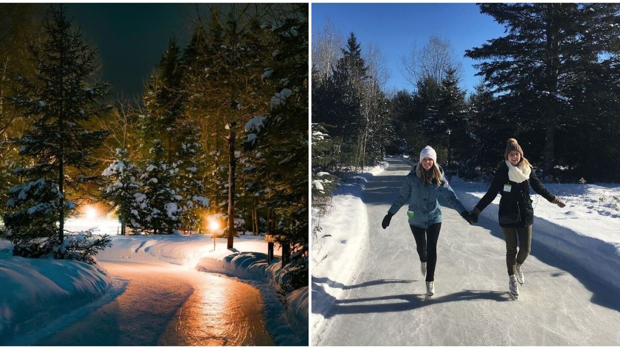 Lac des Loups : patiner à la lueur des flambeaux