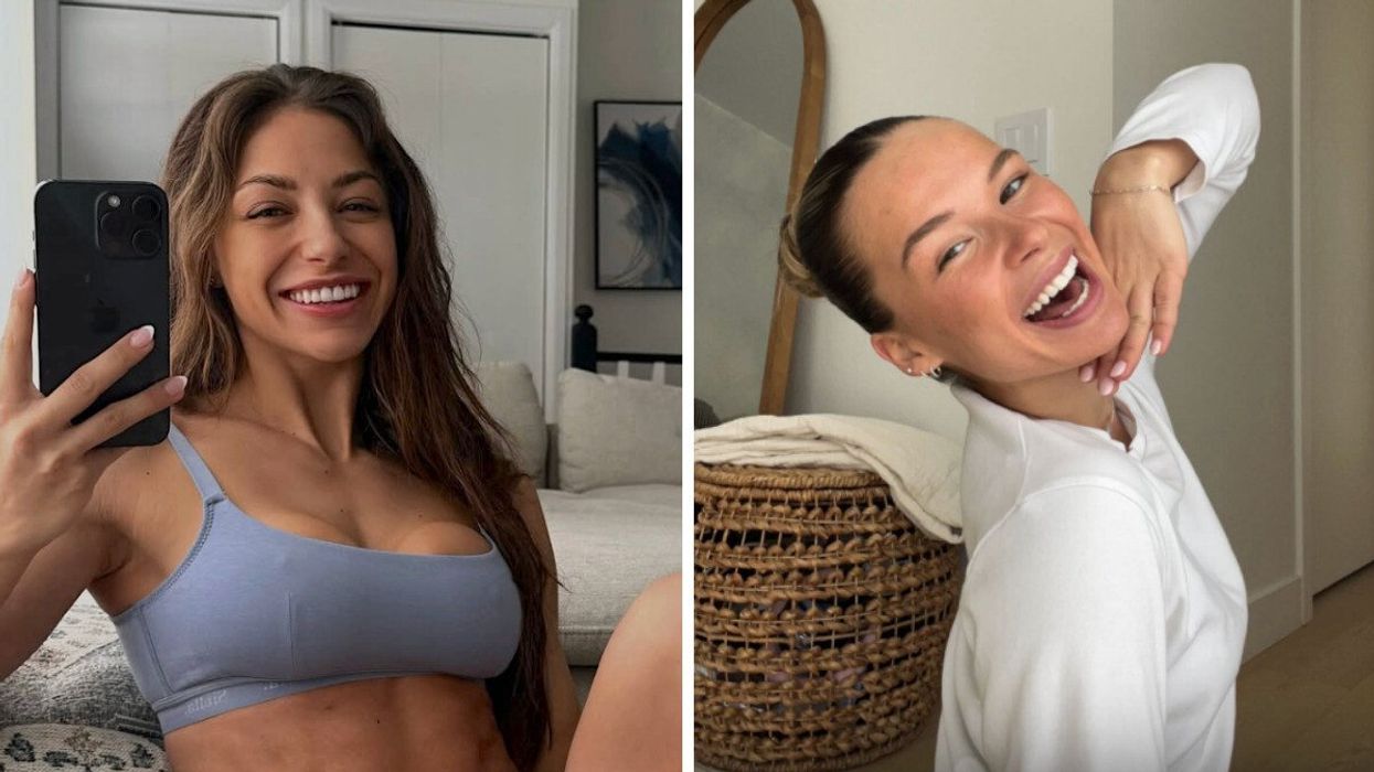 Laeticia Lavoie, influenceuse fitness. Droite : Elody Petit, créatrice de contenu style de vie.