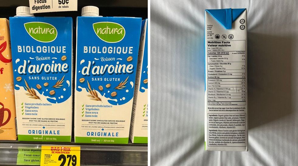 Lait d'avoine Natura.