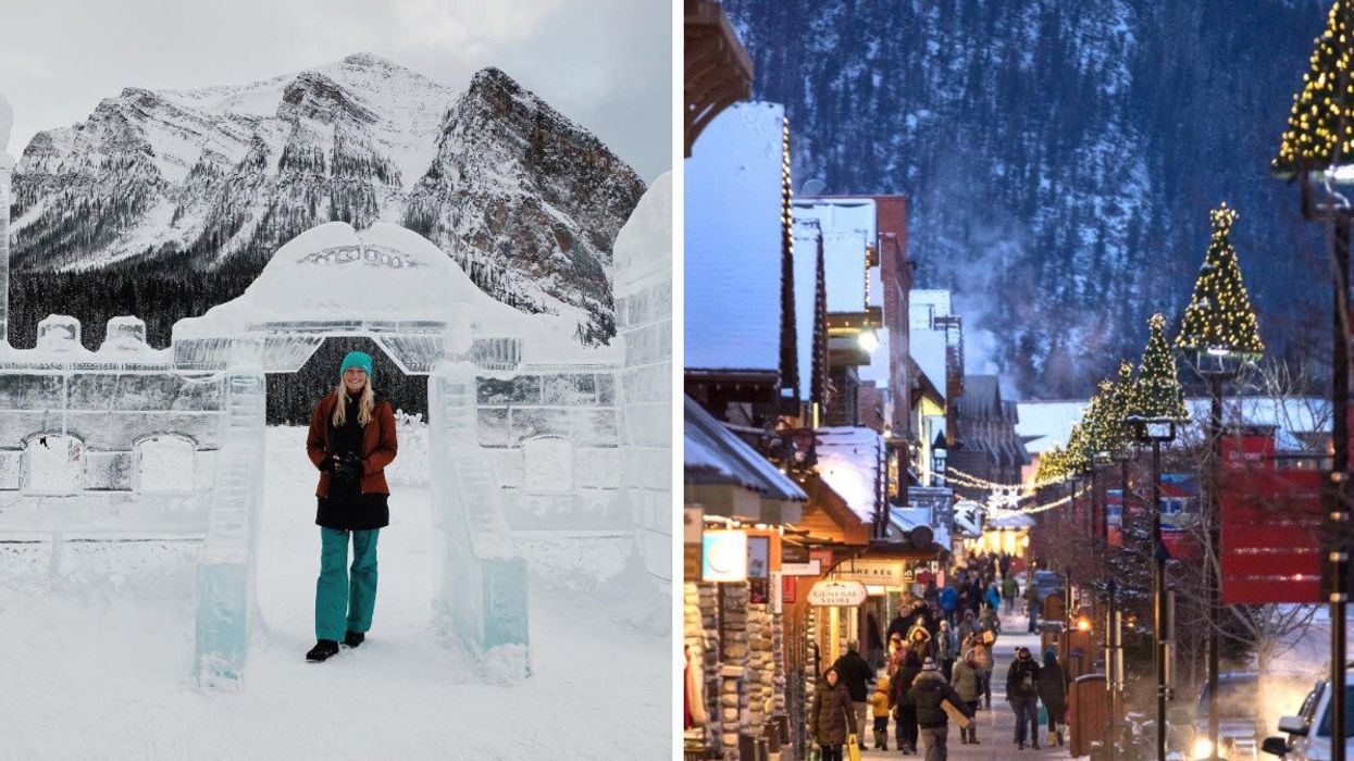 Lake Louise. Right: Banff Alberta.