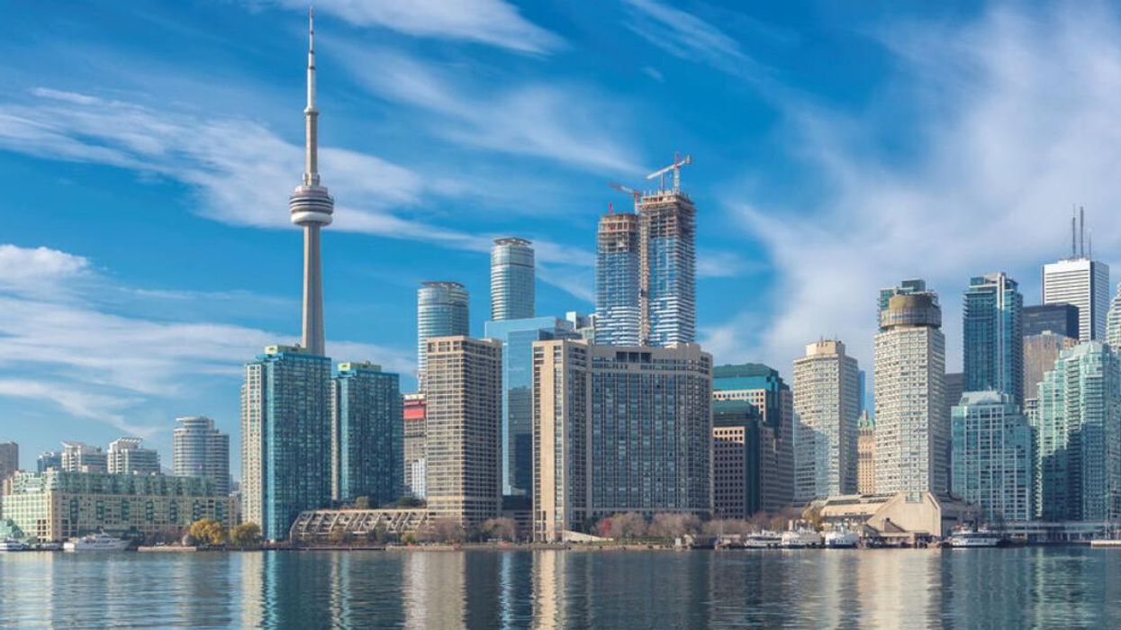 Lake Ontario and the Toronto skyline.