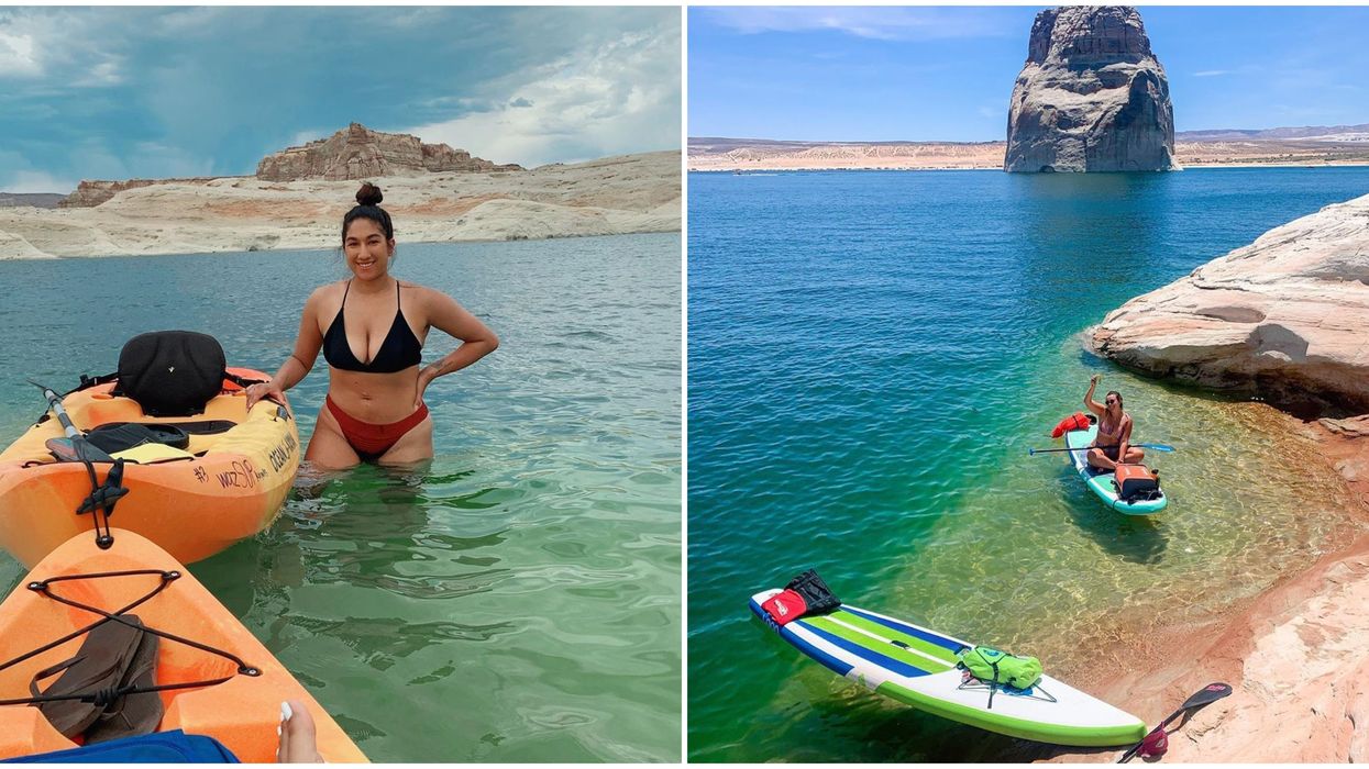 Lake Powell In Arizona Has Beautiful Emerald Water You Can Explore On A Kayak Tour