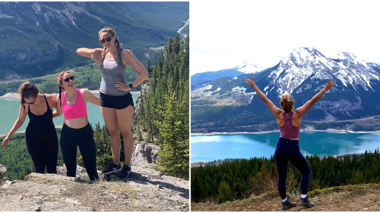 Lake Trail One Hour From Calgary Takes You By A Sparkling Waterfall & Turquoise Water
