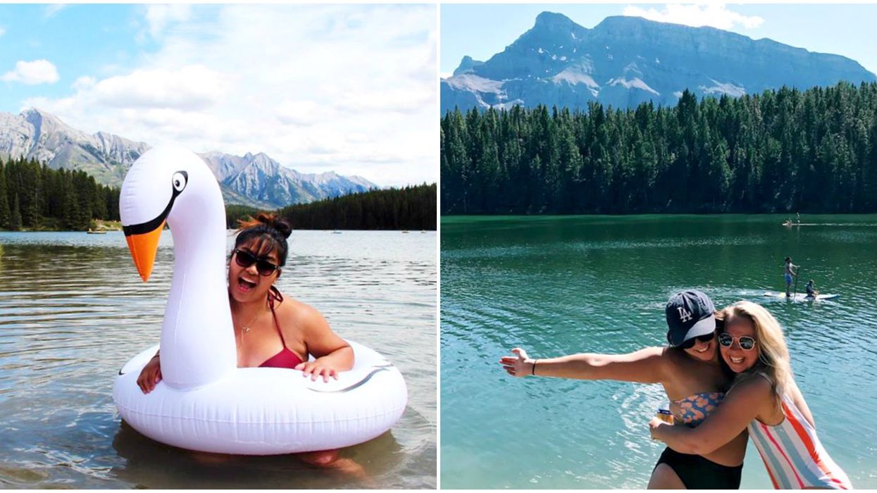 Lakes For Floating In Alberta: Turquoise Blue Johnson Lake Is Perfect For A Float