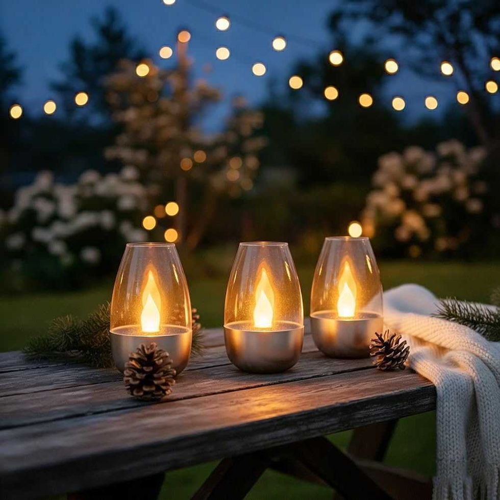 Lampes solaires d\u00e9coratives sans flamme pour ext\u00e9rieur \u00e0 vendre sur Amazon Canada.